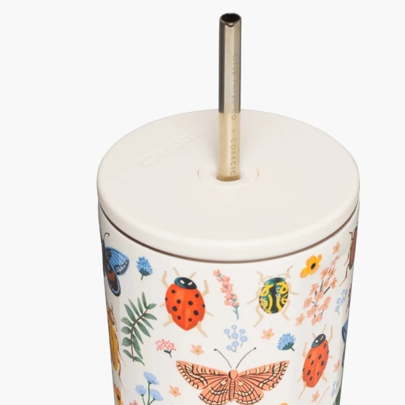❤️BUY 2 GET 1 FREE  Colorful Insect Print Tumbler, 24 oz. Cold Cup, Curio - Picture 4 of 5